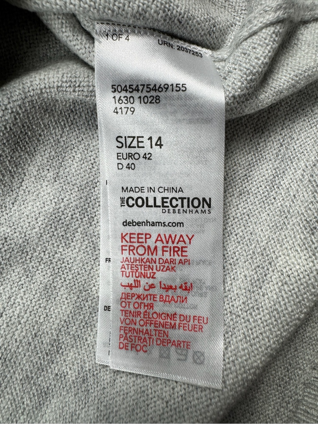 Debenhams Christmas Crewneck Sweater Bah Humbug Whimsy Sheep Size 14 Holiday — image 8 of 8